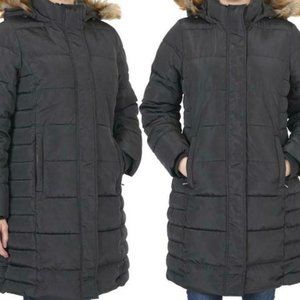 Spire by Galaxy Women's Puffer Parka - Black